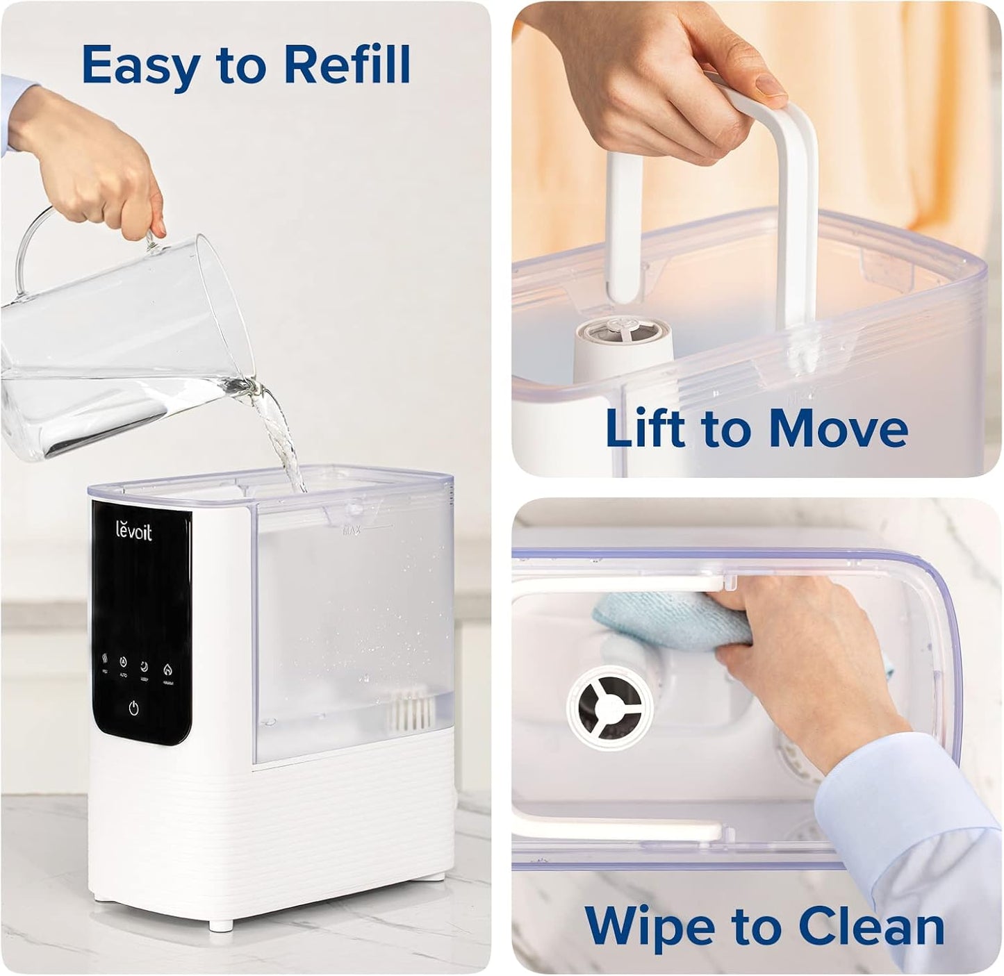 Humidifiers for Bedroom 4.2L Top Fill for Large Room, NeoClassic 450