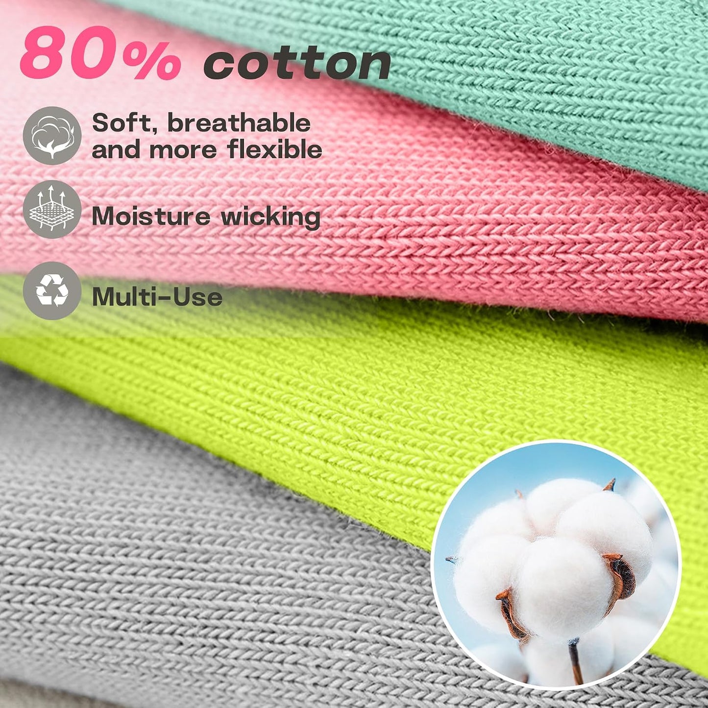 5 Pairs Pilates Socks for Women Non Slip Socks with Grips for Yoga Hospital Barre Barefoot