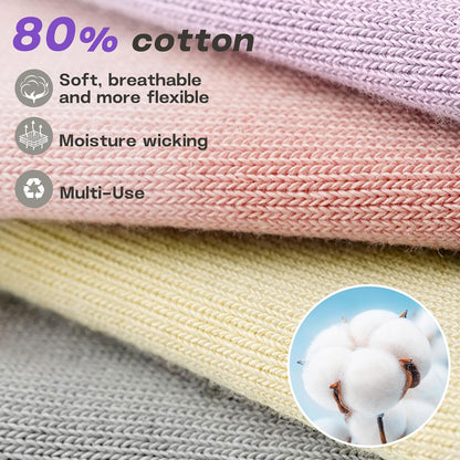 5 Pairs Pilates Socks for Women Non Slip Socks with Grips for Yoga Hospital Barre Barefoot