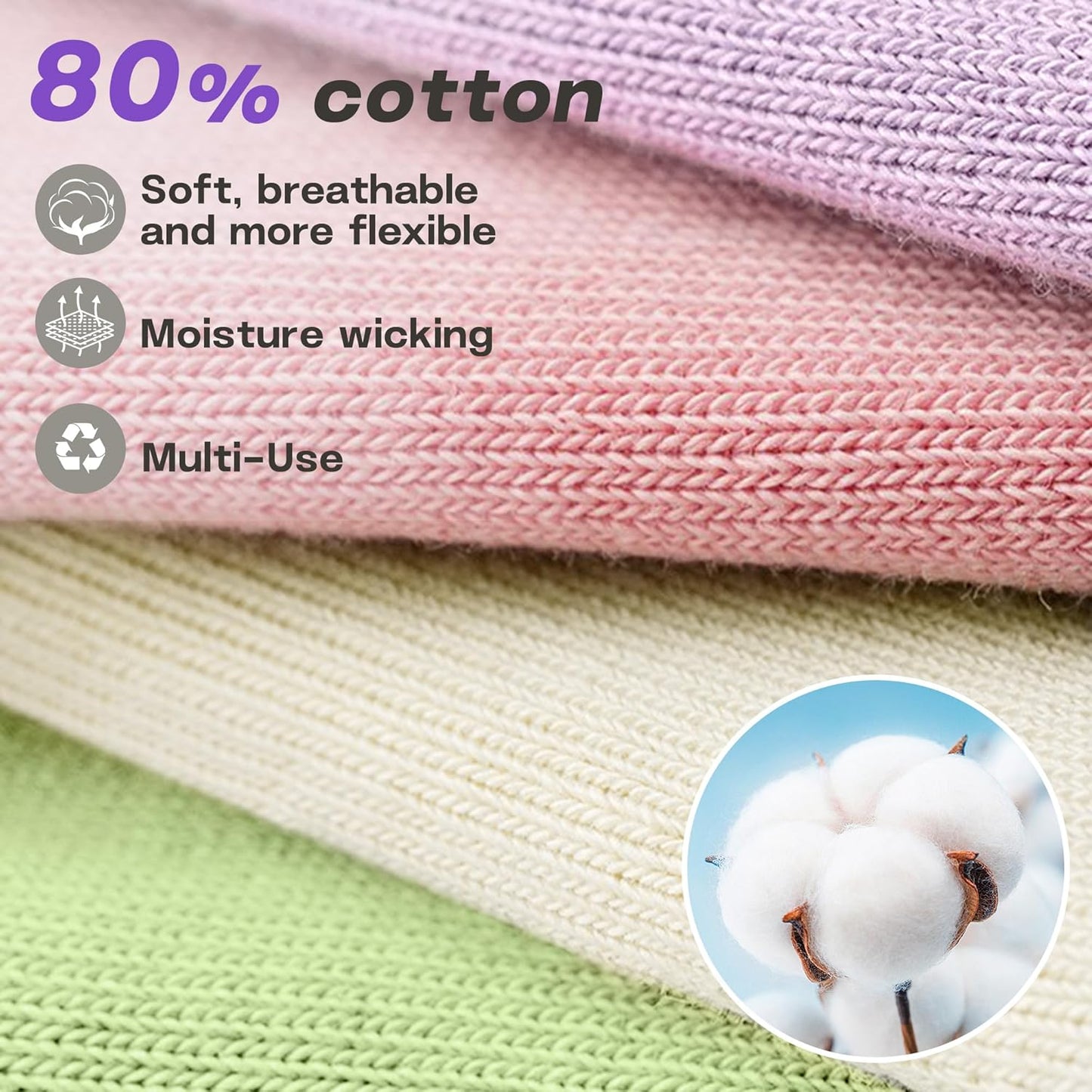 5 Pairs Pilates Socks for Women Non Slip Socks with Grips for Yoga Hospital Barre Barefoot