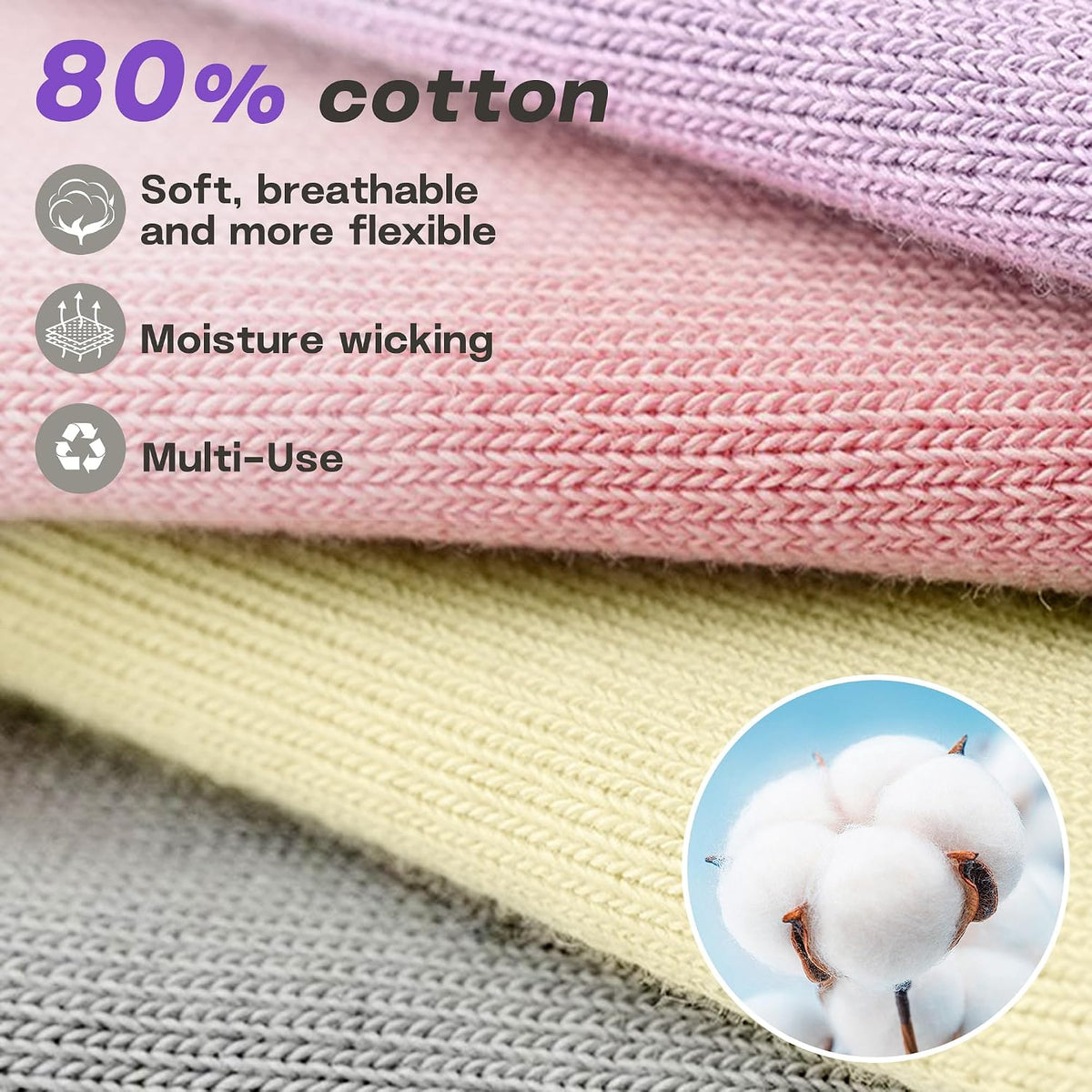 5 Pairs Pilates Socks for Women Non Slip Socks with Grips for Yoga Hospital Barre Barefoot