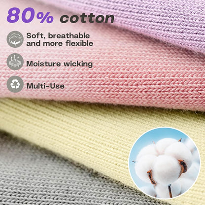 5 Pairs Pilates Socks for Women Non Slip Socks with Grips for Yoga Hospital Barre Barefoot