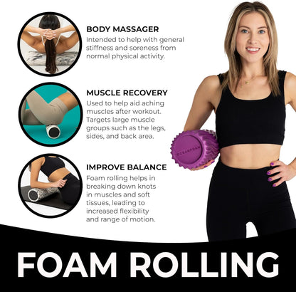 Tidal Roller - Natural - Muscle Massage Foam Roller for Back Pain & Stretching - Firm and Ergonomic Wide Wave Textured - Yoga, Athletics, & Wellness - Full Size, 20" x 5" - Colors B