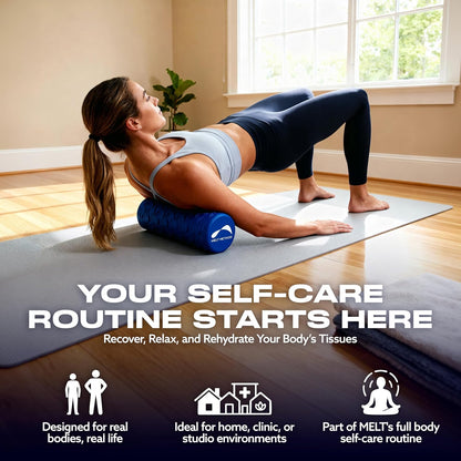 18 Inch Travel Soft Foam Roller- Half the Length of The MELT Full Body Roller