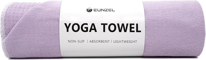 Hot Yoga Towel - Microfiber Non Slip Yoga Mat Towel with Grip Dot Sweat Absorbent Towel for Hot Yoga, Pilates and Fitness 72" x 24", Dark Cyan/Orange