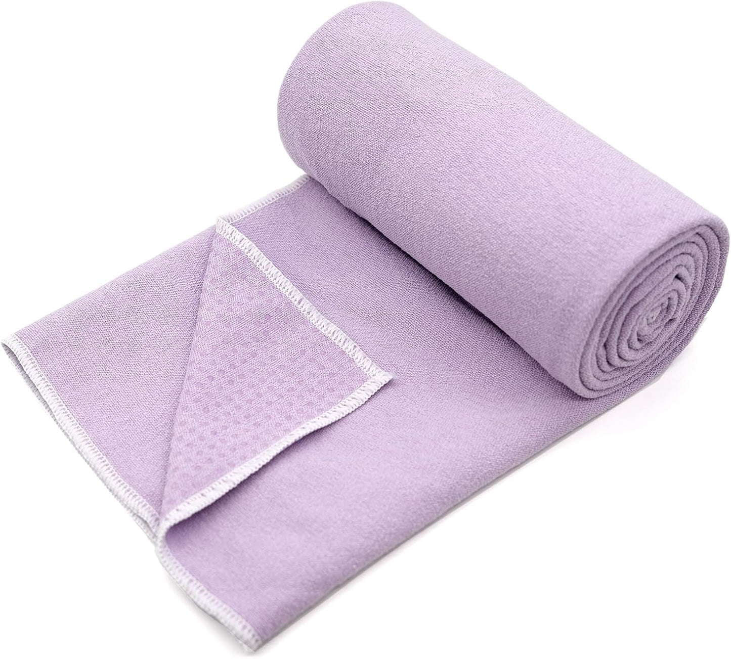 Hot Yoga Towel - Microfiber Non Slip Yoga Mat Towel with Grip Dot Sweat Absorbent Towel for Hot Yoga, Pilates and Fitness 72" x 24", Dark Cyan/Orange