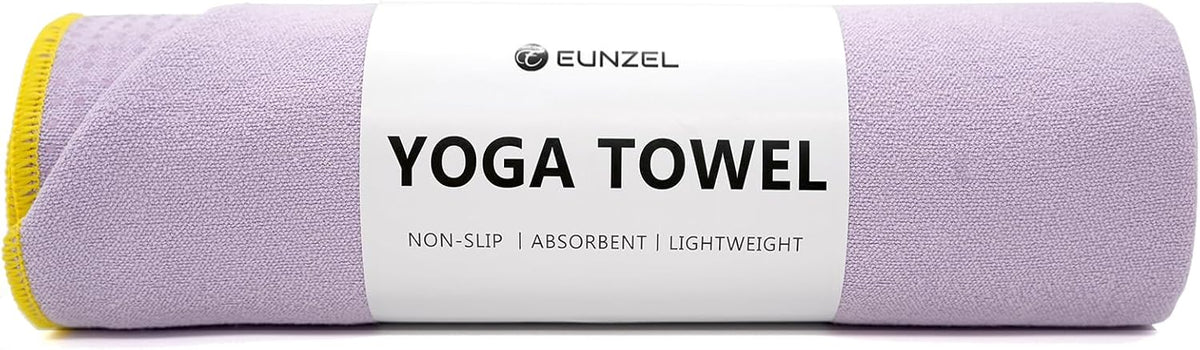 Hot Yoga Towel - Microfiber Non Slip Yoga Mat Towel with Grip Dot Sweat Absorbent Towel for Hot Yoga, Pilates and Fitness 72" x 24", Dark Cyan/Orange