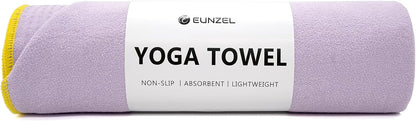 Hot Yoga Towel - Microfiber Non Slip Yoga Mat Towel with Grip Dot Sweat Absorbent Towel for Hot Yoga, Pilates and Fitness 72" x 24", Dark Cyan/Orange