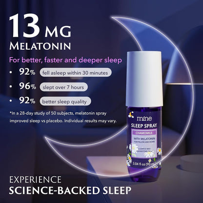 Lavender Sleep Spray with Melatonin - Natural Pillow Mist for Deep Sleep - Calming Lavender Linen Bed Spray for Adults, Gifts for Teen Girls and Women