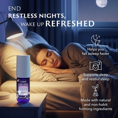 Lavender Sleep Spray with Melatonin - Natural Pillow Mist for Deep Sleep - Calming Lavender Linen Bed Spray for Adults, Gifts for Teen Girls and Women