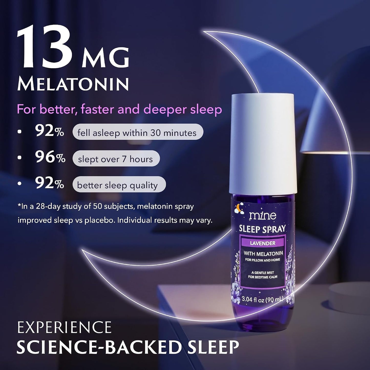 Lavender Sleep Spray with Melatonin - Natural Pillow Mist for Deep Sleep - Calming Lavender Linen Bed Spray for Adults, Gifts for Teen Girls and Women