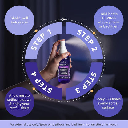 Lavender Sleep Spray with Melatonin - Natural Pillow Mist for Deep Sleep - Calming Lavender Linen Bed Spray for Adults, Gifts for Teen Girls and Women