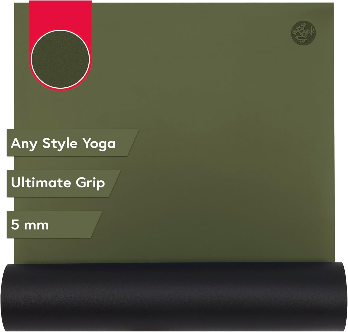 GRP Adapt Yoga Mat 71" - 5mm | Ultimate Grip | Sweat Ready for Any Style of Yoga | 71 x 24 x 1/16 inches