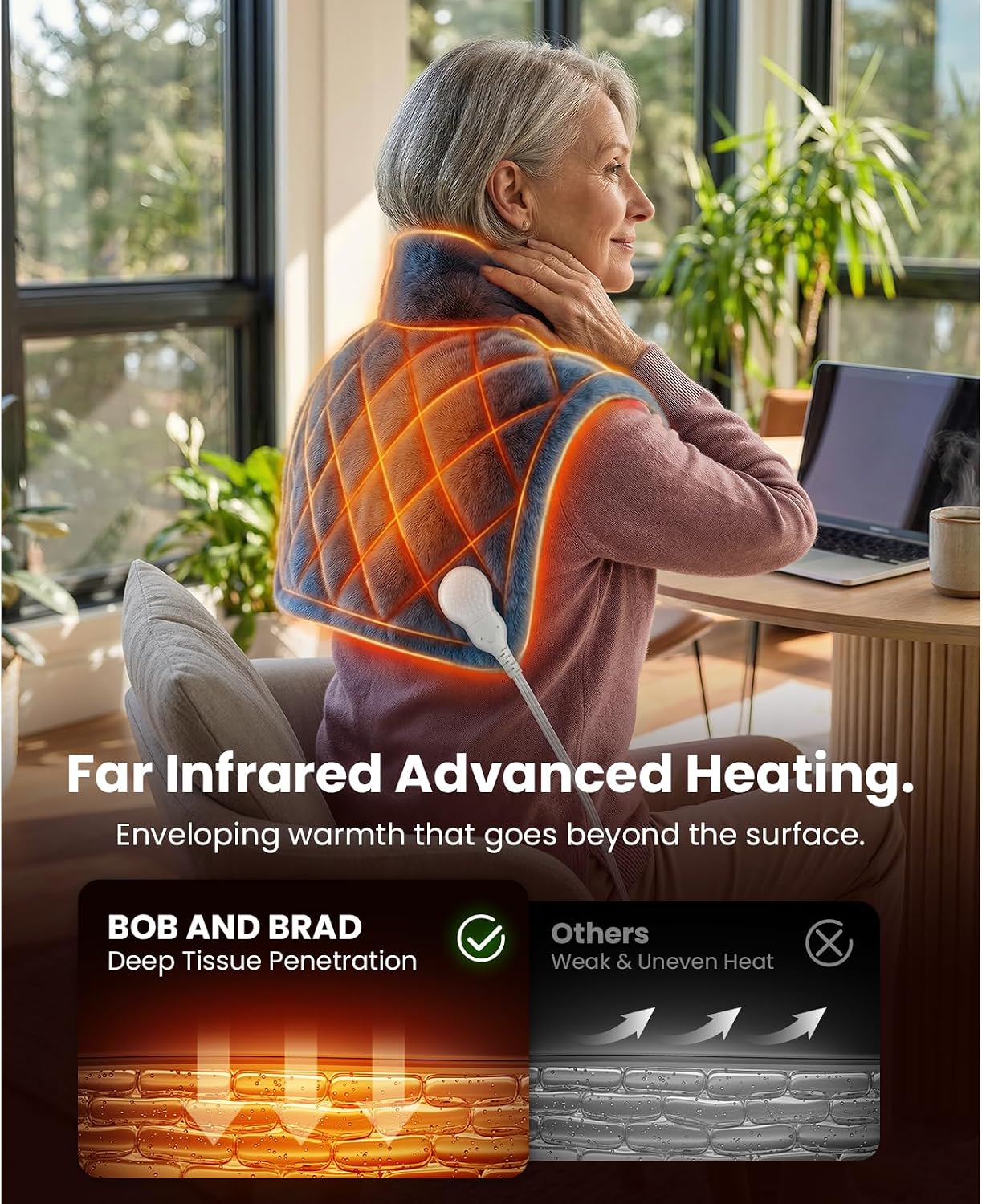 Weighted Heating Pad for Shoulders and Upper Back