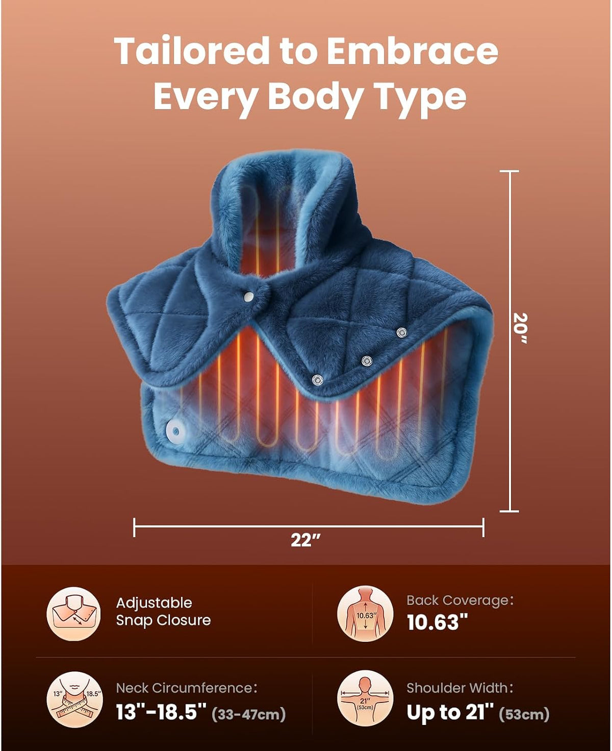Weighted Heating Pad for Shoulders and Upper Back