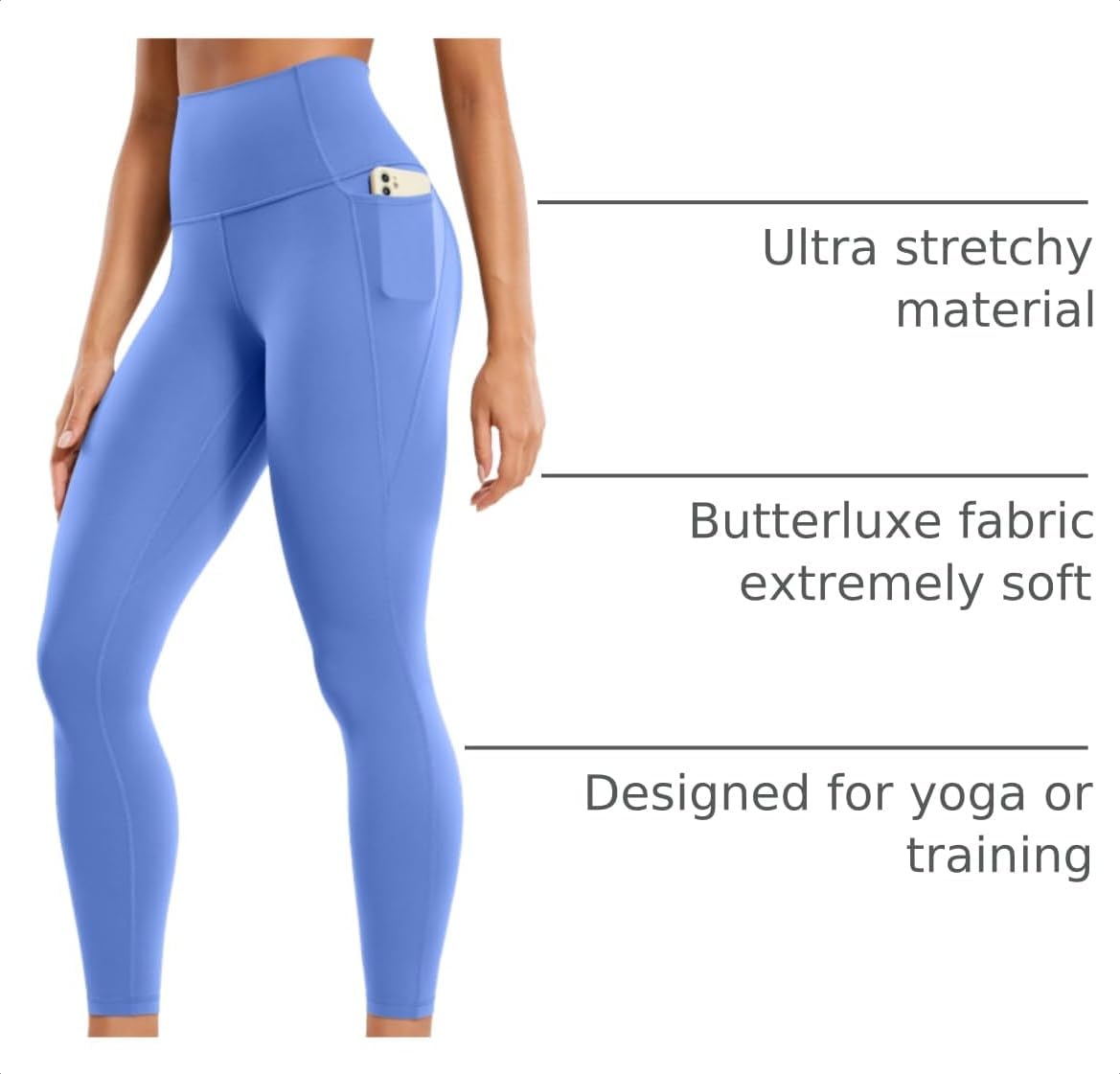 Butterluxe Leggings Pockets 25'' | Extremely Soft, Gentle Compression, Workout, High Waisted, for Women