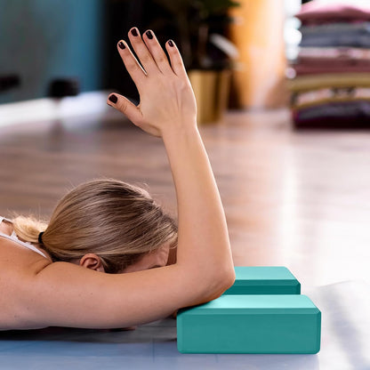 9"x6"x3" Yoga Block, 2 Pcs Soft Non-Slip Foam Blocks Supportive | EVA Foam for Stretching in Yoga, Pilates, Meditation and Dance
