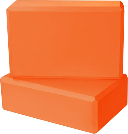 9"x6"x3" Yoga Block, 2 Pcs Soft Non-Slip Foam Blocks Supportive | EVA Foam for Stretching in Yoga, Pilates, Meditation and Dance