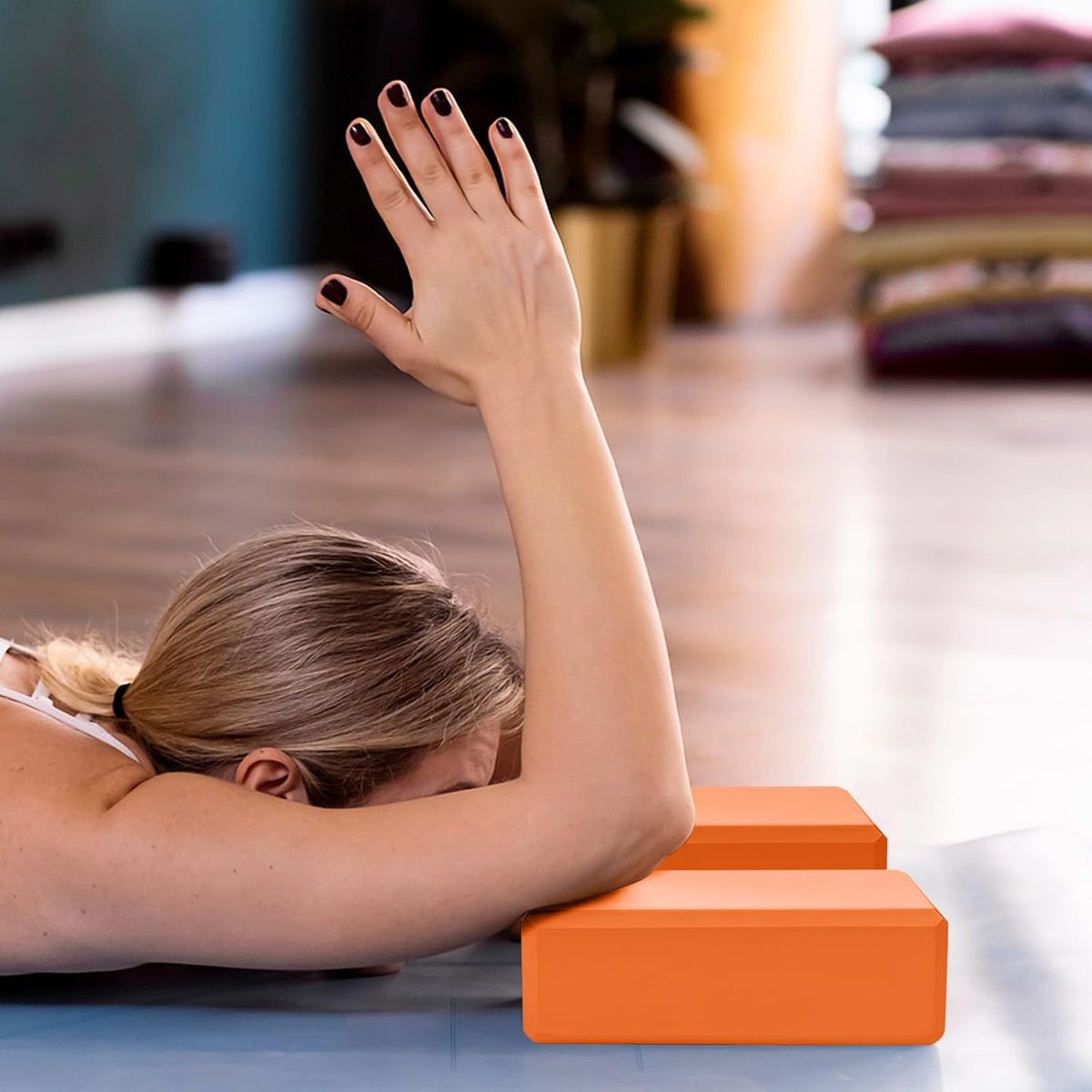 9"x6"x3" Yoga Block, 2 Pcs Soft Non-Slip Foam Blocks Supportive | EVA Foam for Stretching in Yoga, Pilates, Meditation and Dance