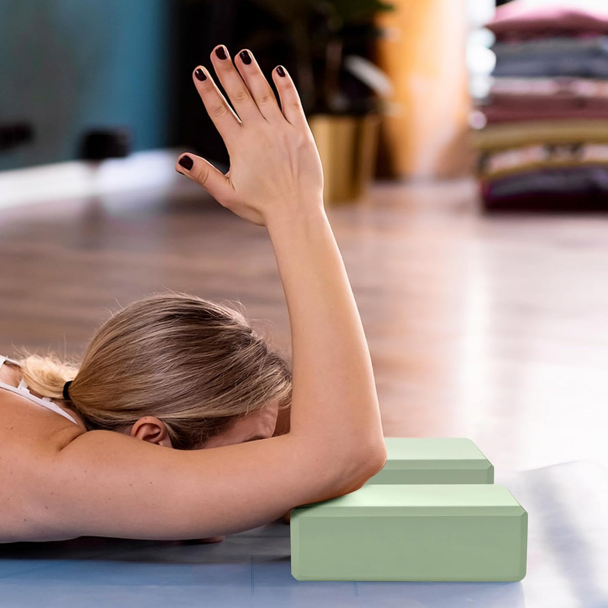 9"x6"x3" Yoga Block, 2 Pcs Soft Non-Slip Foam Blocks Supportive | EVA Foam for Stretching in Yoga, Pilates, Meditation and Dance
