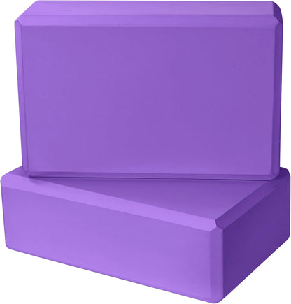 9"x6"x3" Yoga Block, 2 Pcs Soft Non-Slip Foam Blocks Supportive | EVA Foam for Stretching in Yoga, Pilates, Meditation and Dance