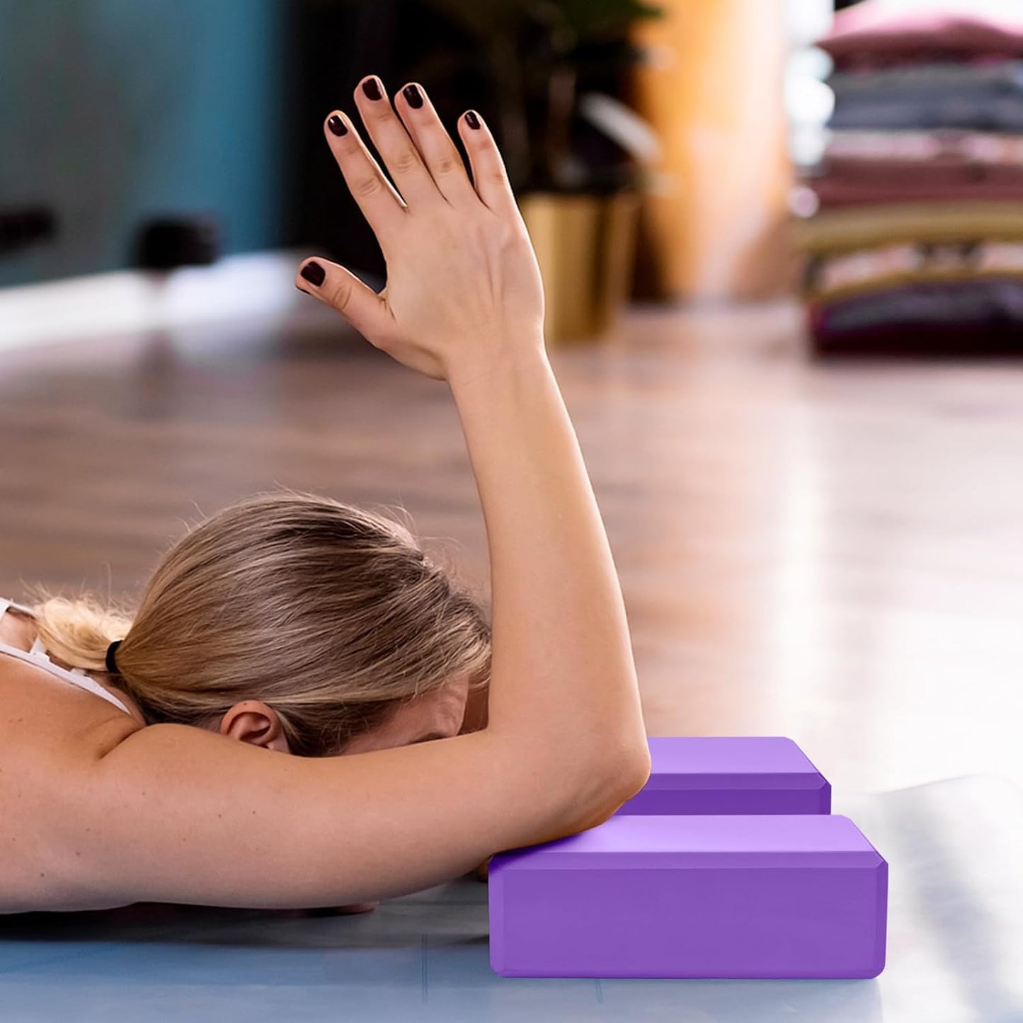 9"x6"x3" Yoga Block, 2 Pcs Soft Non-Slip Foam Blocks Supportive | EVA Foam for Stretching in Yoga, Pilates, Meditation and Dance