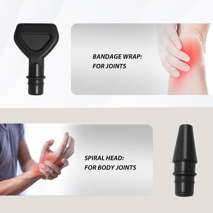 6 pcs Massage Gun Heads, Muscle Massager Gun Attachment, Deep Tissue Assorted Functions Relaxation Tool for Athletes and Fitness Enthusiasts, Replacement for Hypervolt Go