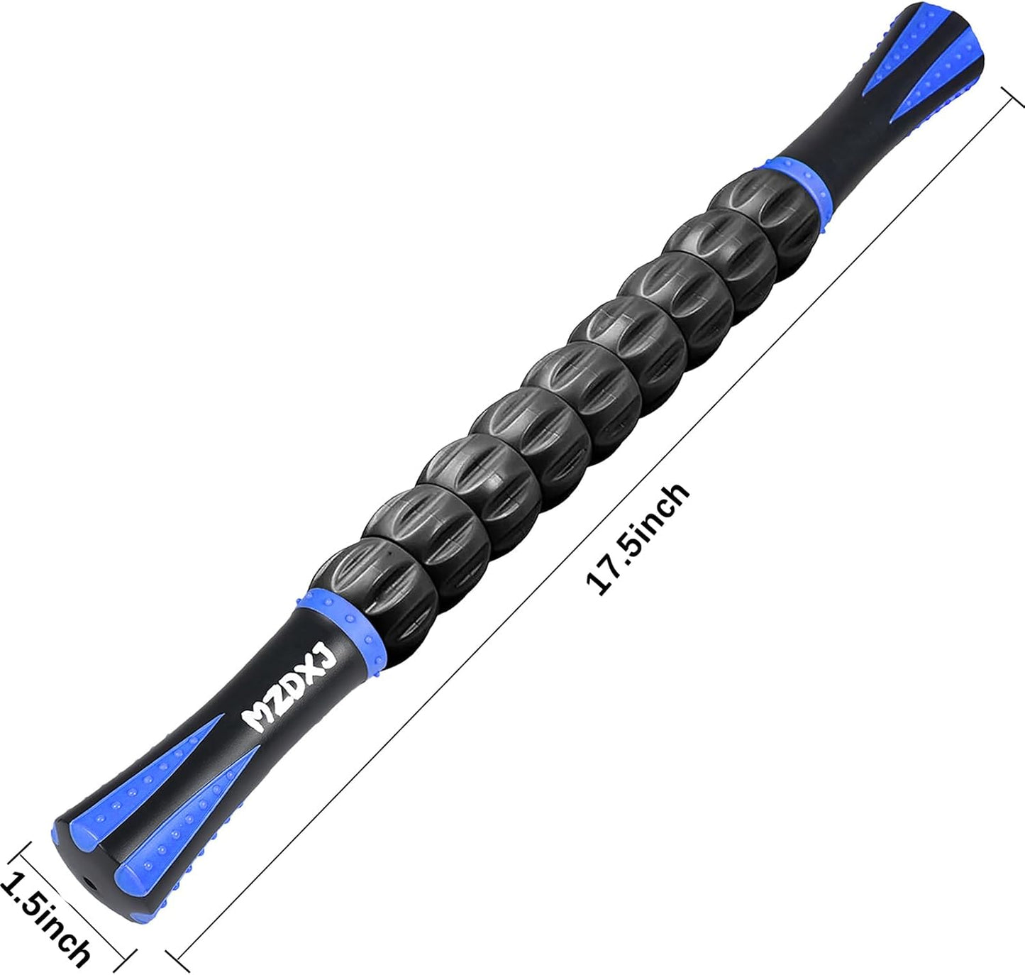 Muscle Roller Massage Roller Stick- Deep Tissue Fascia Blaster for Myofascial Pain Relief, Lymphatic Drainage & Body Sculpting, Handheld Physical Therapy & Recovery Tool (Purple Black-18 inch)