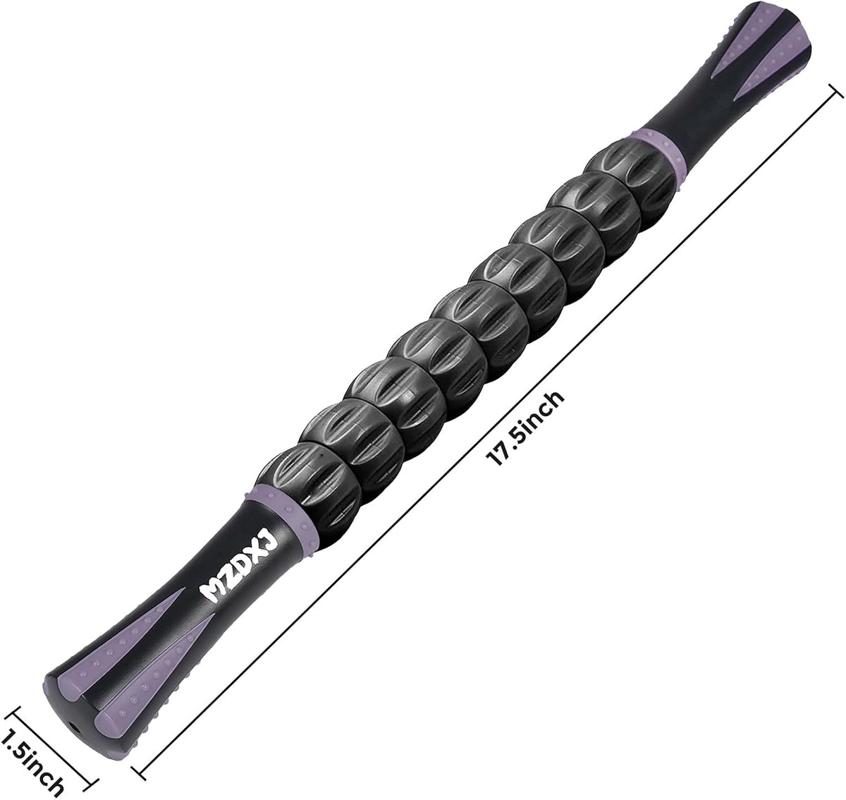Muscle Roller Massage Roller Stick- Deep Tissue Fascia Blaster for Myofascial Pain Relief, Lymphatic Drainage & Body Sculpting, Handheld Physical Therapy & Recovery Tool (Purple Black-18 inch)