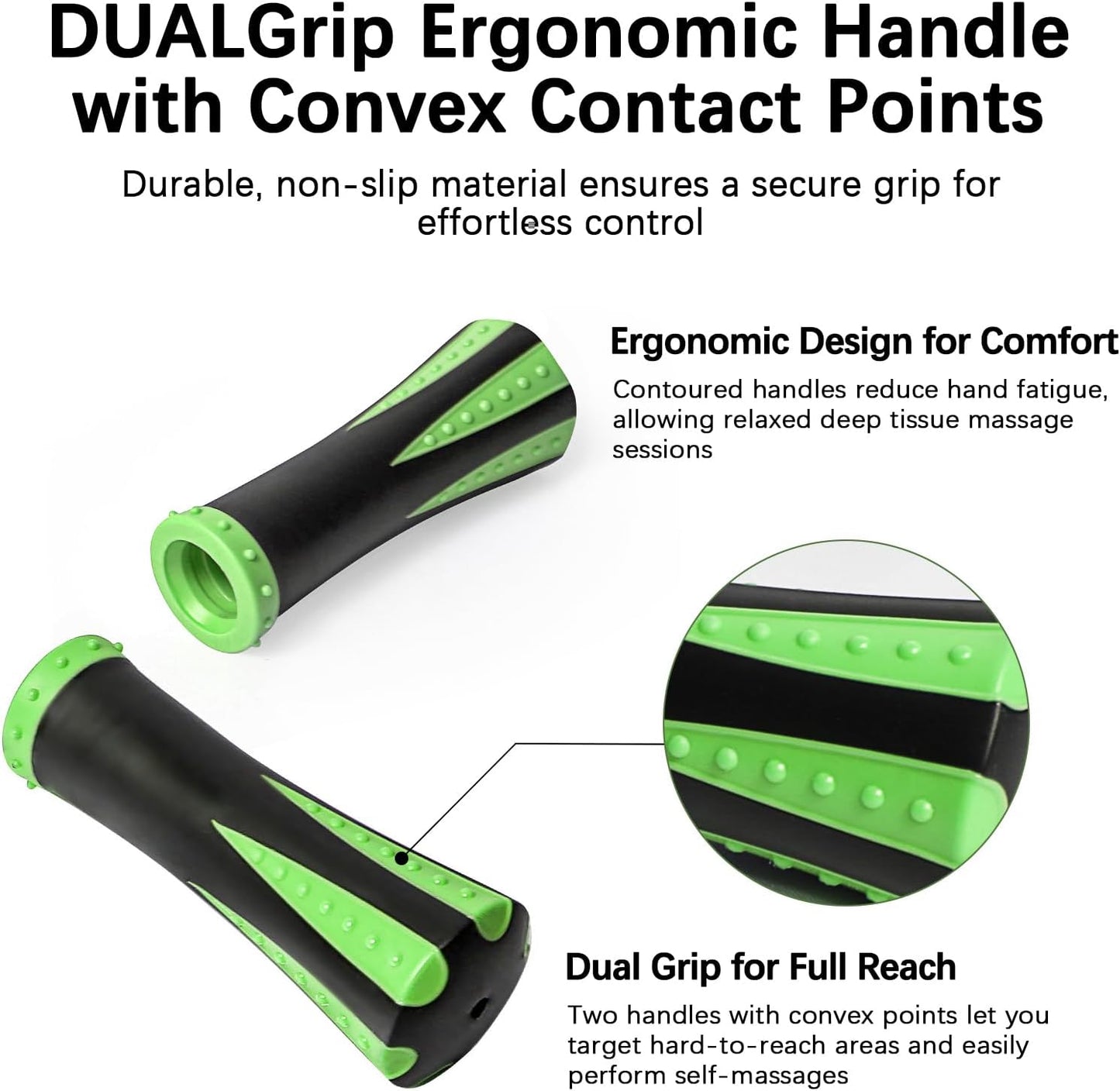 Muscle Roller Massage Roller Stick- Deep Tissue Fascia Blaster for Myofascial Pain Relief, Lymphatic Drainage & Body Sculpting, Handheld Physical Therapy & Recovery Tool (Purple Black-18 inch)