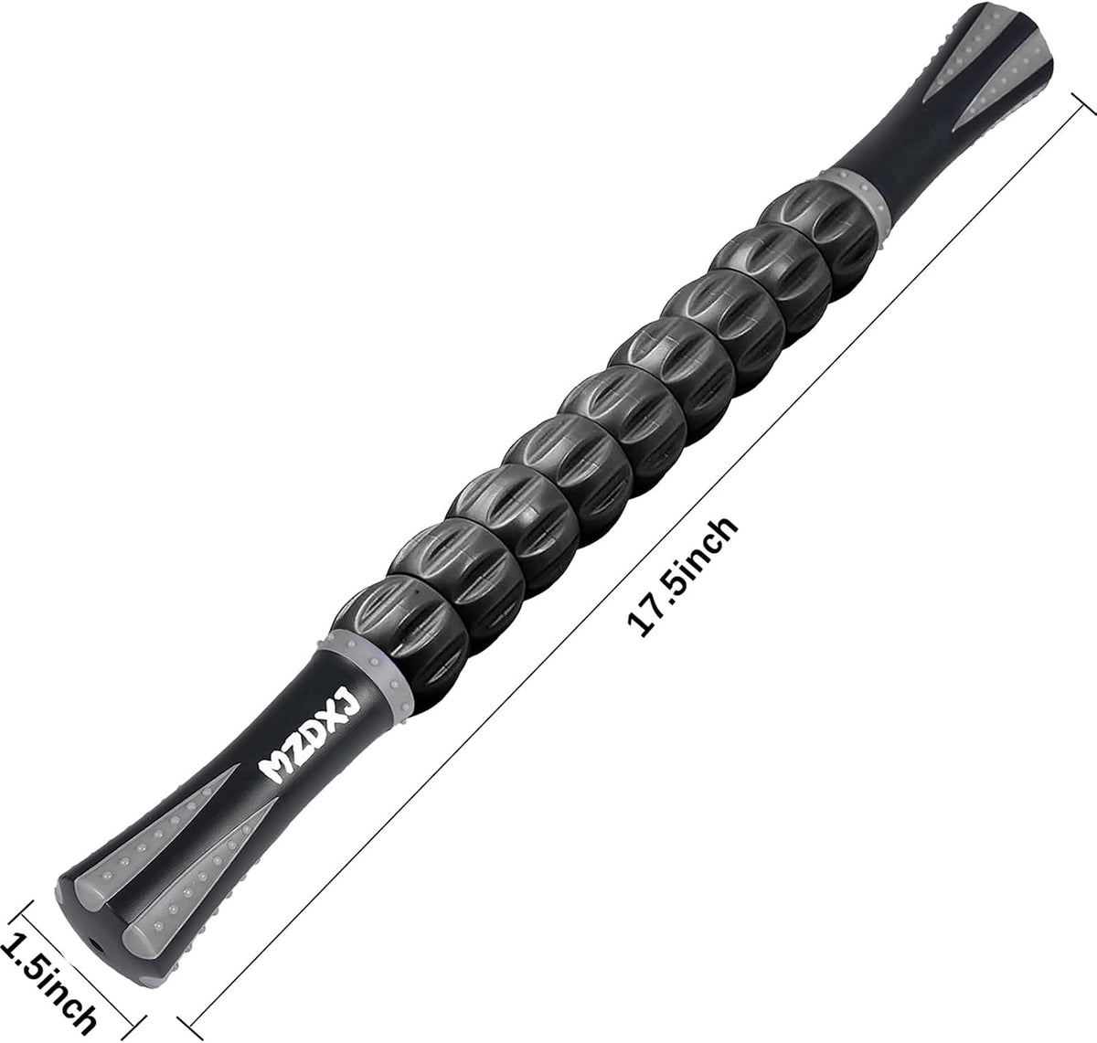 Muscle Roller Massage Roller Stick- Deep Tissue Fascia Blaster for Myofascial Pain Relief, Lymphatic Drainage & Body Sculpting, Handheld Physical Therapy & Recovery Tool (Purple Black-18 inch)
