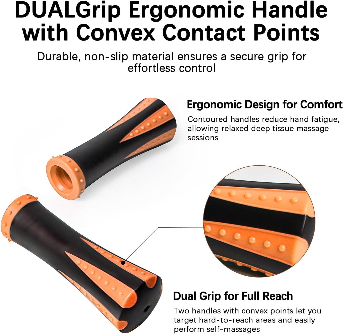 Muscle Roller Massage Roller Stick- Deep Tissue Fascia Blaster for Myofascial Pain Relief, Lymphatic Drainage & Body Sculpting, Handheld Physical Therapy & Recovery Tool (Purple Black-18 inch)