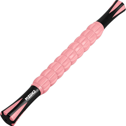Muscle Roller Massage Roller Stick- Deep Tissue Fascia Blaster for Myofascial Pain Relief, Lymphatic Drainage & Body Sculpting, Handheld Physical Therapy & Recovery Tool (Purple Black-18 inch)