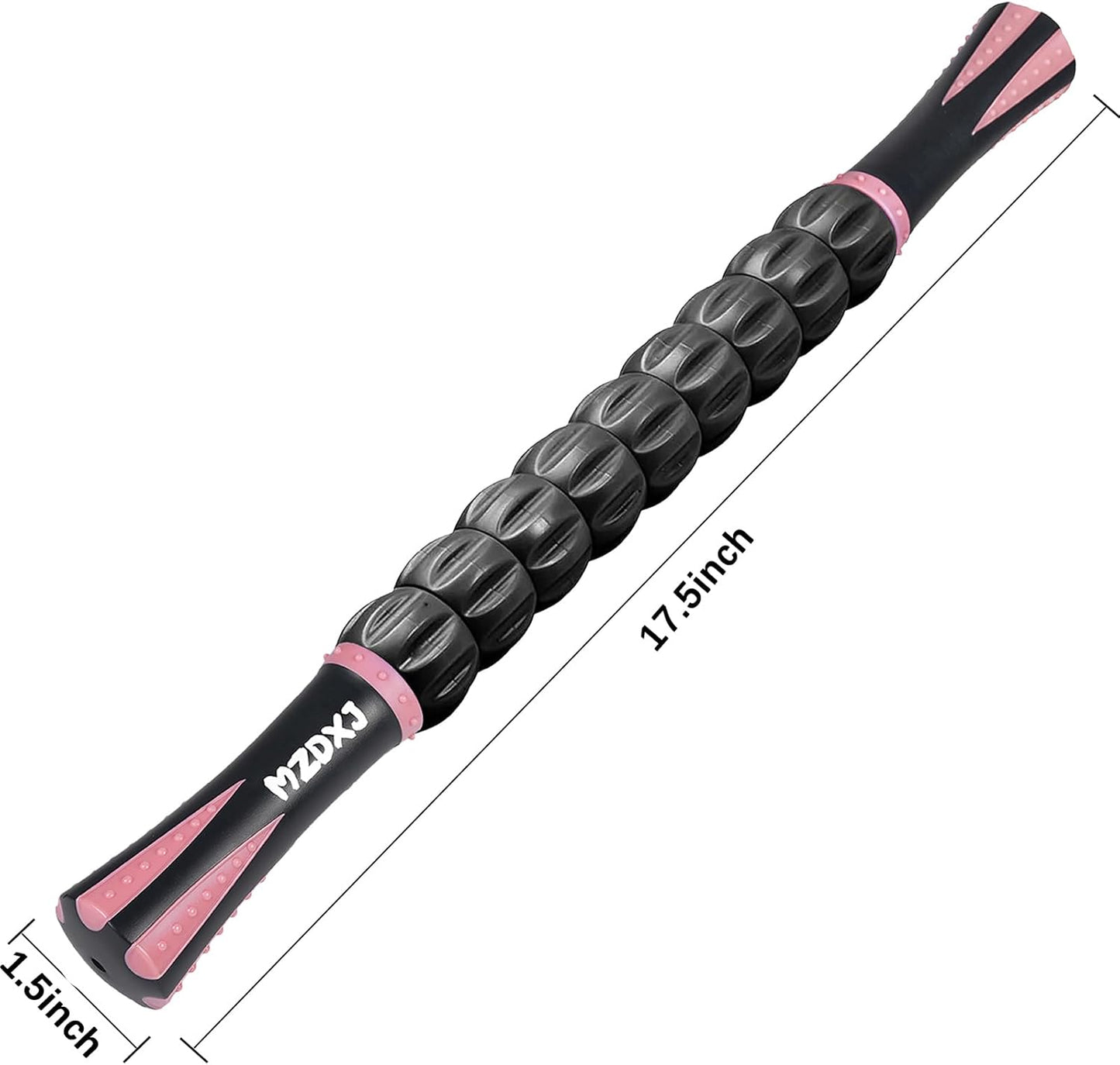 Muscle Roller Massage Roller Stick- Deep Tissue Fascia Blaster for Myofascial Pain Relief, Lymphatic Drainage & Body Sculpting, Handheld Physical Therapy & Recovery Tool (Purple Black-18 inch)