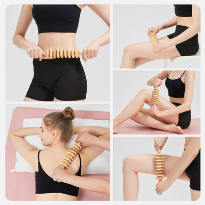 Muscle Roller Massage Roller Stick- Deep Tissue Fascia Blaster for Myofascial Pain Relief, Lymphatic Drainage & Body Sculpting, Handheld Physical Therapy & Recovery Tool (Purple Black-18 inch)