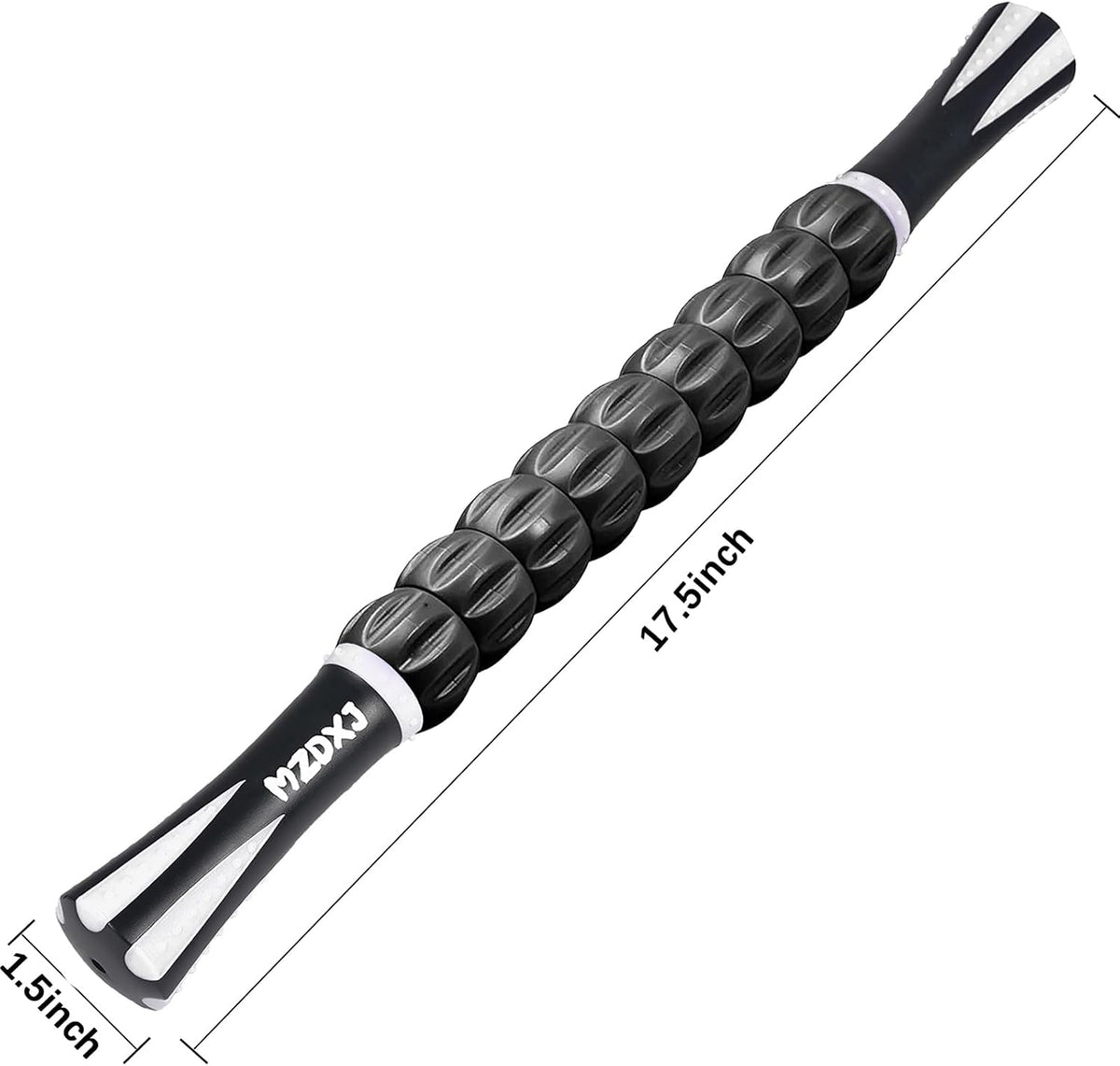 Muscle Roller Massage Roller Stick- Deep Tissue Fascia Blaster for Myofascial Pain Relief, Lymphatic Drainage & Body Sculpting, Handheld Physical Therapy & Recovery Tool (Purple Black-18 inch)