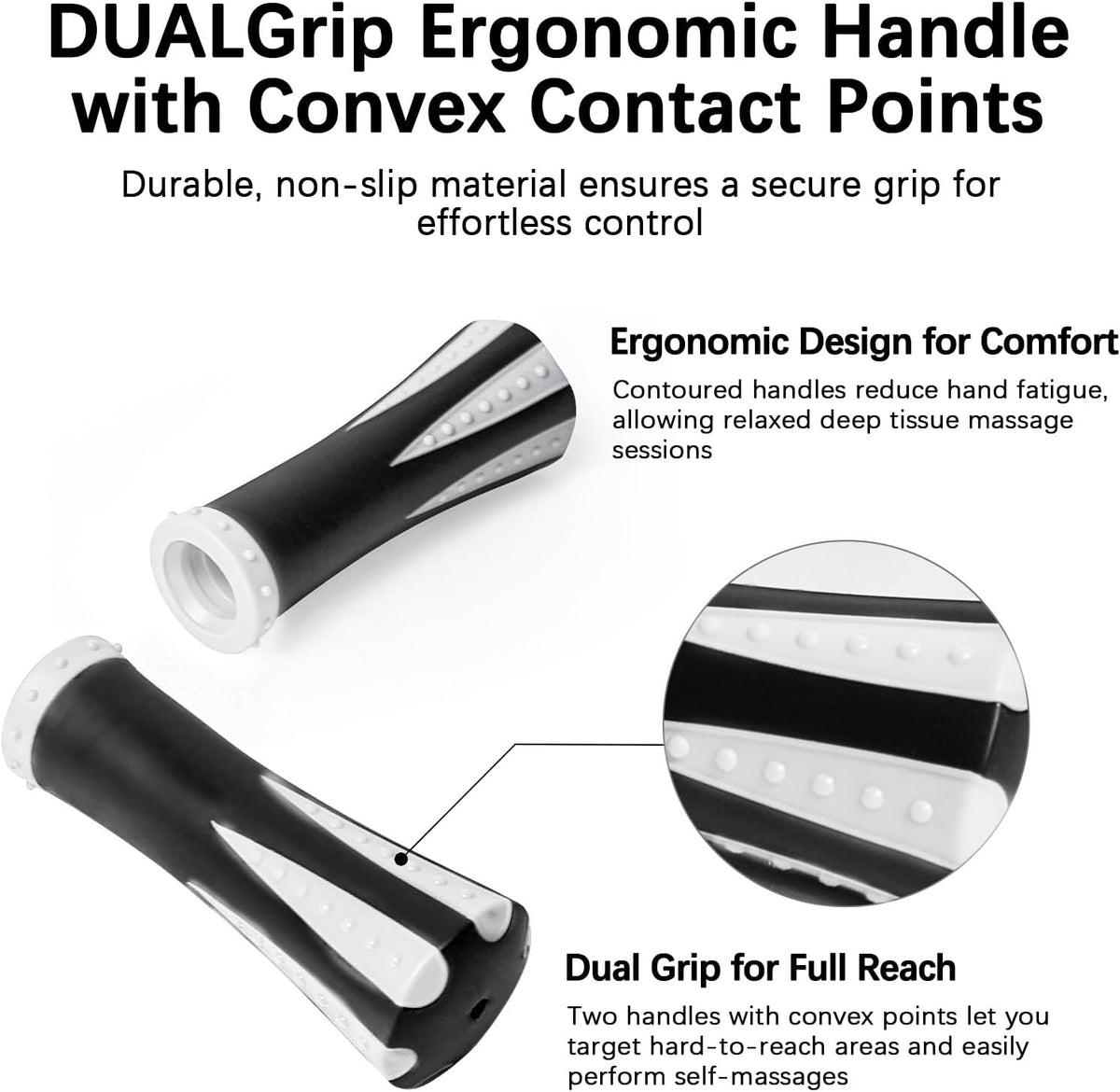Muscle Roller Massage Roller Stick- Deep Tissue Fascia Blaster for Myofascial Pain Relief, Lymphatic Drainage & Body Sculpting, Handheld Physical Therapy & Recovery Tool (Purple Black-18 inch)