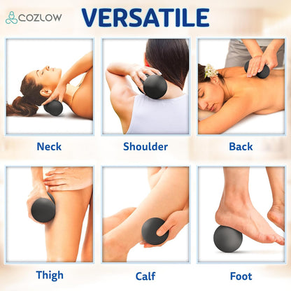 Peanut Massage Ball - Deep Tissue Therapy, Pain Relief - Cobalt Blue | 5" double lacrosse silicone massage ball, trigger point roller for mobility, acupressure tool for myofascial release