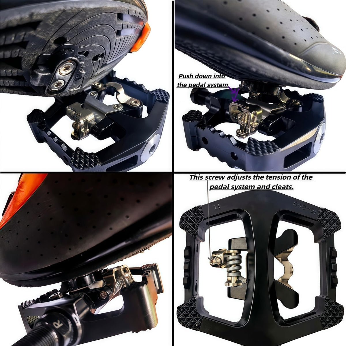 Pro-Grade SPD Spin Bike Pedals and Straps/Toe Clip for Indoor Exercise Cycling & Spin Peloton/Schwinn/Sunny/Bikes Compatible, 9/16" Axle with Sealed Bearings + 12-Month Warranty