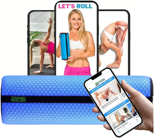 4.3 Original Foam Roller - Blue, Includes Exersice Poster and Free Online Instructions