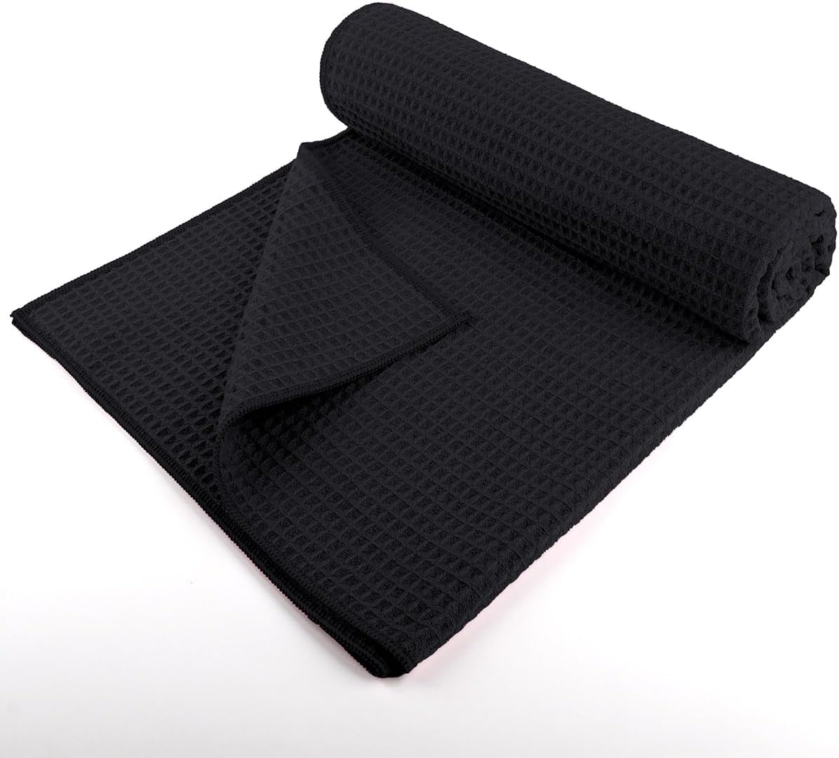 Hot Yoga Towels 2 Pack, (26.5" x 72") Non-Slip & Ultra-Absorbent Microfiber Yoga Mat Towels for Hot Yoga, Pilates, Exercise, Fitness, Bikram and Workout, Blue/Pink