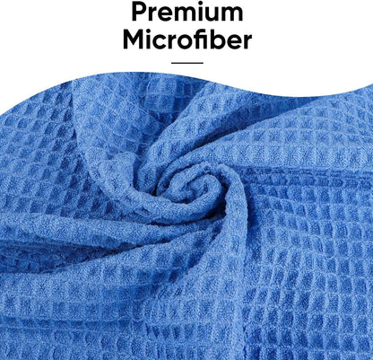 Hot Yoga Towels 2 Pack, (26.5" x 72") Non-Slip & Ultra-Absorbent Microfiber Yoga Mat Towels for Hot Yoga, Pilates, Exercise, Fitness, Bikram and Workout, Blue/Pink