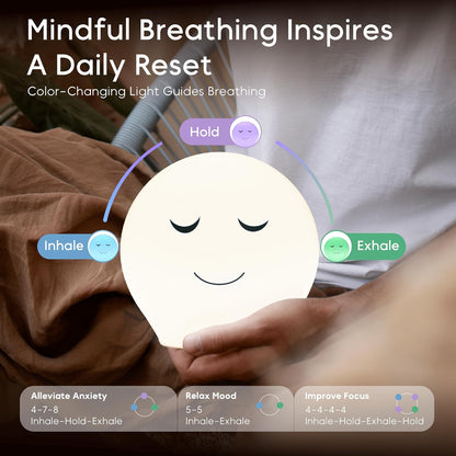 Breathing Pal 'Kyle'- Mindfulness Breathing Light, Guided Visual Meditation Breathing Light, Anxiety Relief Items for Calm Down Corner/Meditation/Sleep for Adult&Kid