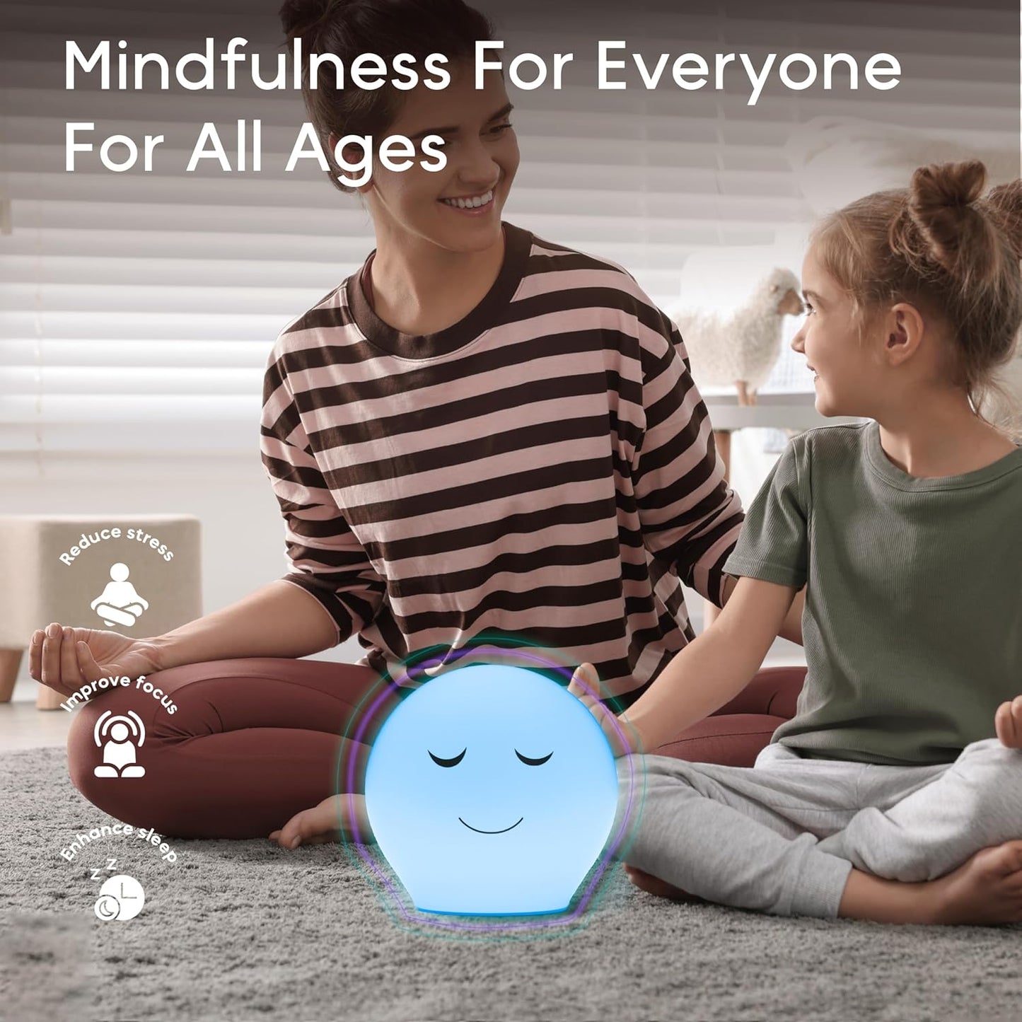Breathing Pal 'Kyle'- Mindfulness Breathing Light, Guided Visual Meditation Breathing Light, Anxiety Relief Items for Calm Down Corner/Meditation/Sleep for Adult&Kid
