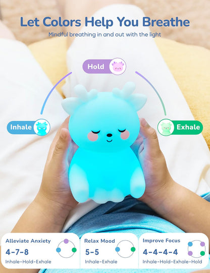 Breathing Pal 'Kyle'- Mindfulness Breathing Light, Guided Visual Meditation Breathing Light, Anxiety Relief Items for Calm Down Corner/Meditation/Sleep for Adult&Kid