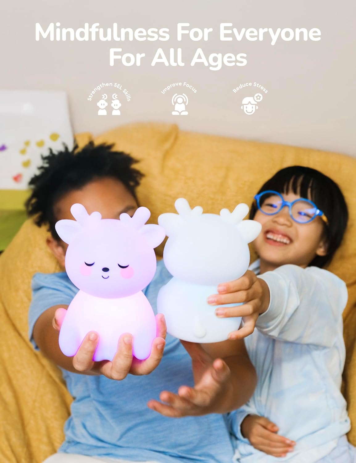 Breathing Pal 'Kyle'- Mindfulness Breathing Light, Guided Visual Meditation Breathing Light, Anxiety Relief Items for Calm Down Corner/Meditation/Sleep for Adult&Kid