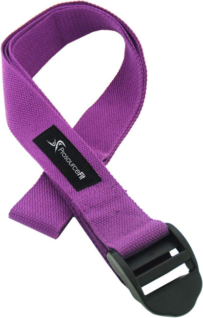 Durable Cotton Cinch Buckle Yoga Strap for Stretching, Flexibility & Physical Therapy