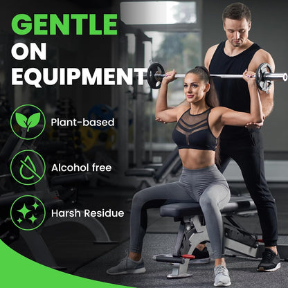 Gym Equipment Wipes, 600 Count Yoga Mat Cleaner Wipes | Green Tea & Aloe Formula • Alcohol Free • Large Wipes • Fresh Scent • Home & Commercial Use