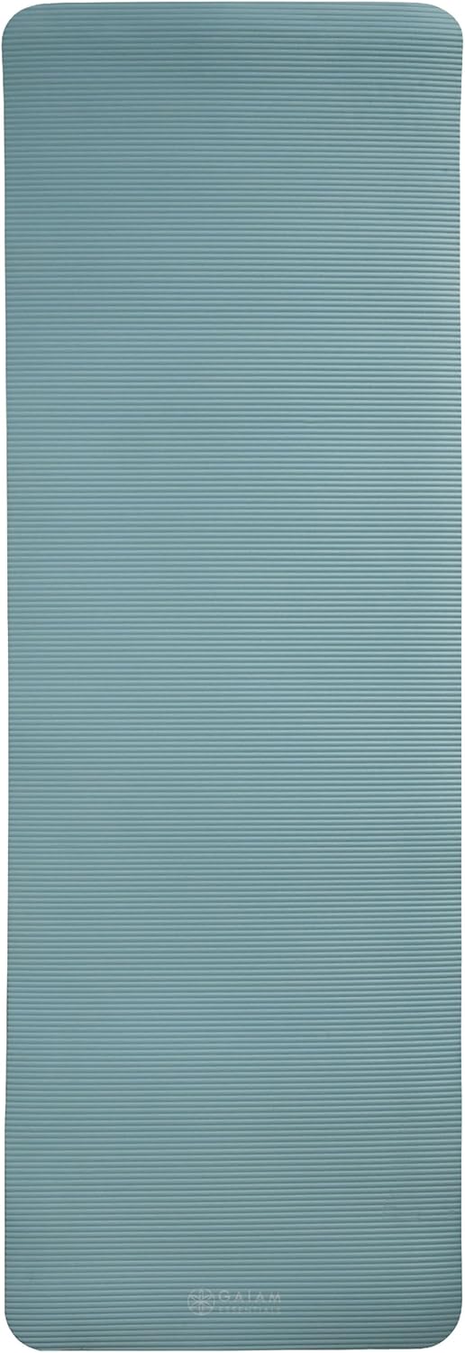 Thick Yoga Mat, Exercise & Fitness Mat with Easy-Cinch Carrying Strap | Non-Slip NBR Foam | Joint Cushioning | Yoga, Pilates, Fitness & Floor Workouts | 72"L x 24"W
