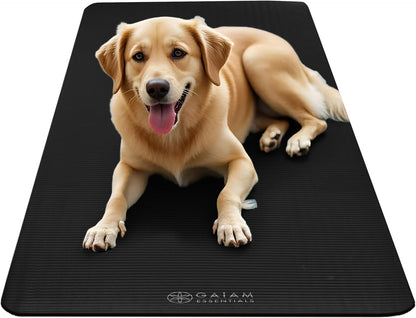 Thick Yoga Mat, Exercise & Fitness Mat with Easy-Cinch Carrying Strap | Non-Slip NBR Foam | Joint Cushioning | Yoga, Pilates, Fitness & Floor Workouts | 72"L x 24"W